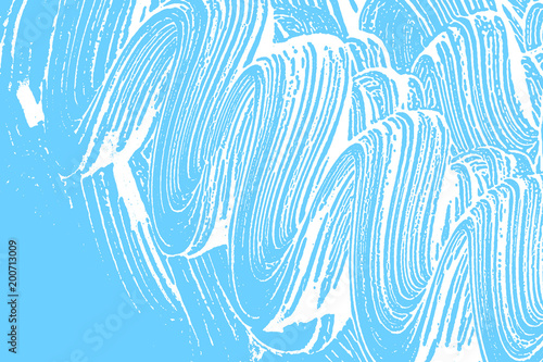 Natural soap texture. Admirable light blue foam trace background. Artistic authentic soap suds. Cleanliness, cleanness, purity concept. Vector illustration.