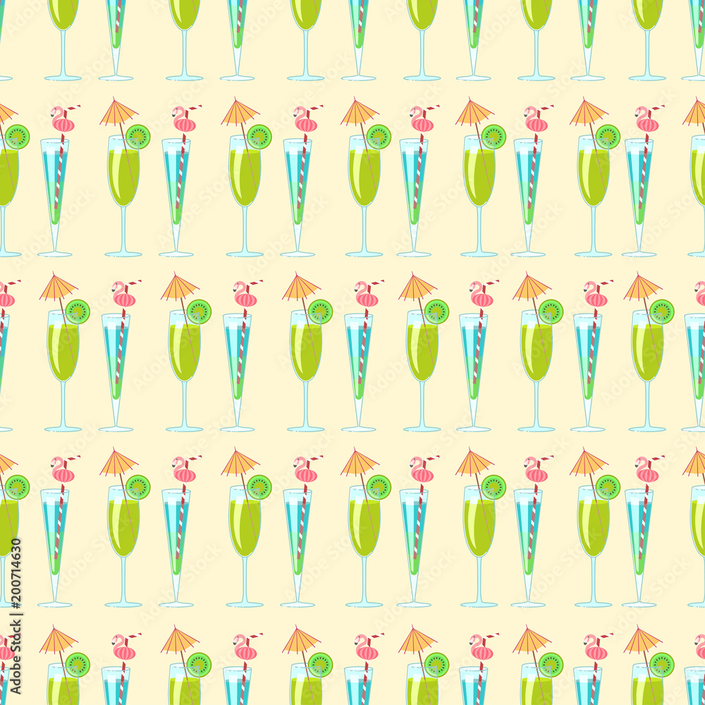 seamless pattern with exotic cocktails seamless pattern with exotic cocktails