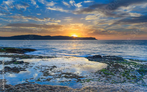 Sunrise Seascape with Clouds