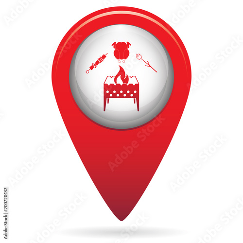 Brazier zephyr, kebab and chicken icon