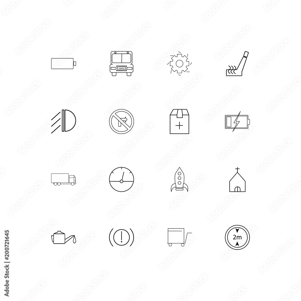 Cars And Transportation simple linear icons set. Outlined vector icons Cars And Transportation simple linear icons set. Outlined vector icons