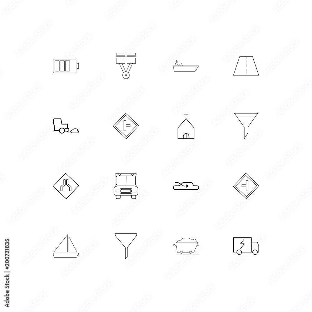 Cars And Transportation simple linear icons set. Outlined vector icons Cars And Transportation simple linear icons set. Outlined vector icons