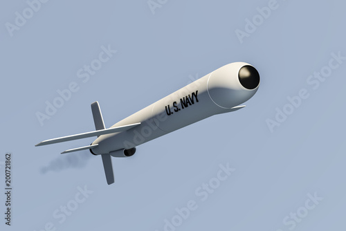 Obraz na płótnie Tomahawk cruise missile 3d w salonie