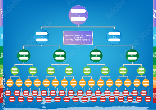 Sport Fixture And Result Template For Final Round 128 Teams Knockout  Competition. Vector EPS10 Royalty Free SVG, Cliparts, Vectors, and Stock  Illustration. Image 92766578.