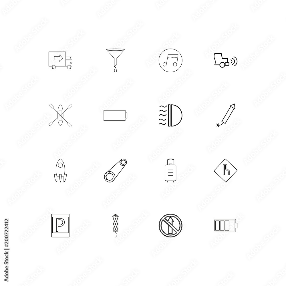 Cars And Transportation simple linear icons set. Outlined vector icons Cars And Transportation simple linear icons set. Outlined vector icons