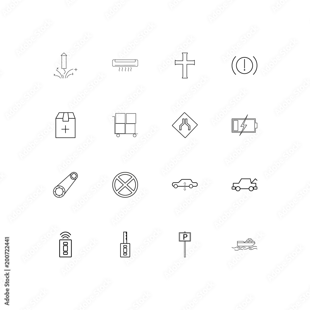 Cars And Transportation simple linear icons set. Outlined vector icons Cars And Transportation simple linear icons set. Outlined vector icons