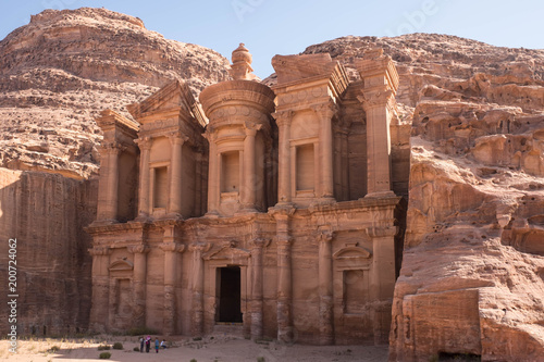 The Monastery building at the UNESCO World Heritage Site of Petra in Jordan. 