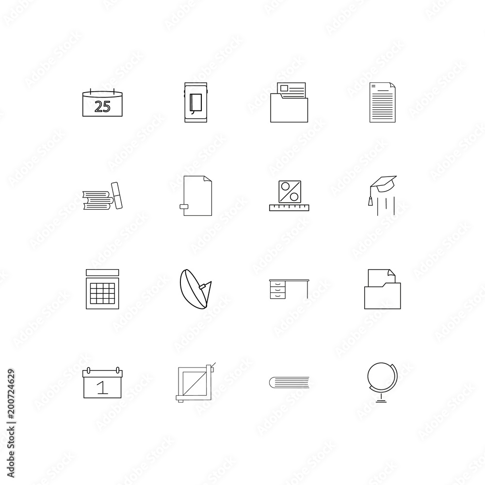 Education And Science simple linear icons set. Outlined vector icons Education And Science simple linear icons set. Outlined vector icons