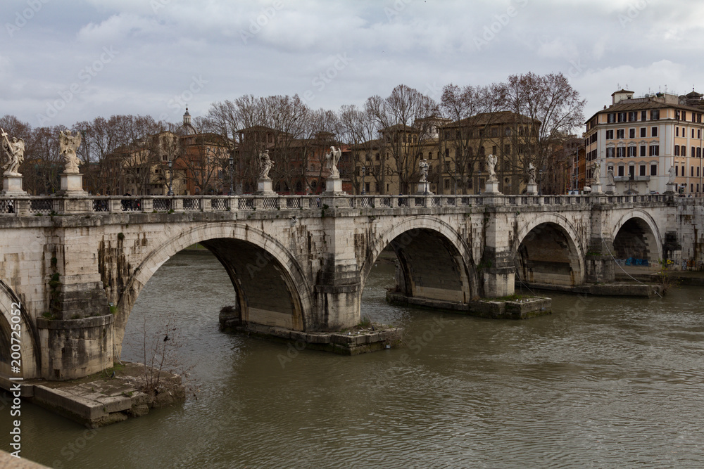 Engelsbrücke in Rom in Italien