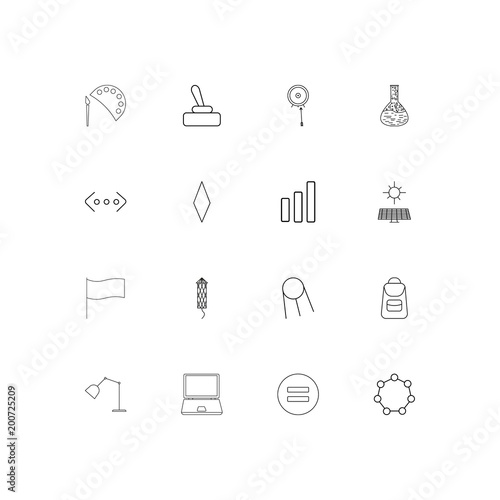 Fototapeta Naklejka Na Ścianę i Meble -  Education And Science simple linear icons set. Outlined vector icons