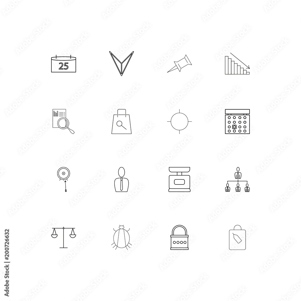 Business simple linear icons set. Outlined vector icons Business simple linear icons set. Outlined vector icons