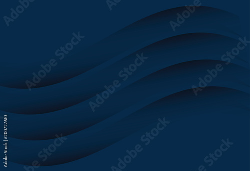 Navy blue abstract curve and wavy background  for card, annual business report, poster template