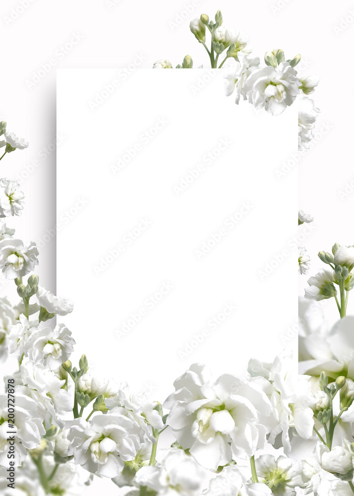 Naklejka premium Background frame with beautiful spring landscape
