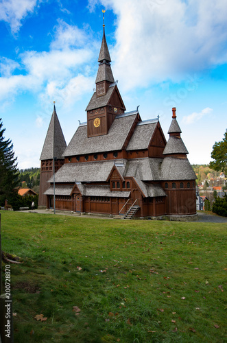 Kleine Holzkirche in Hahnenklee im Harz in Deutschland