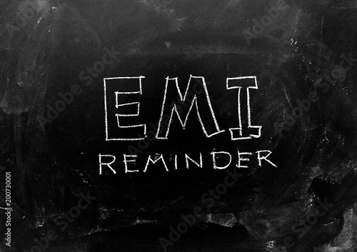 EMI Reminder handwritten on Blackboard