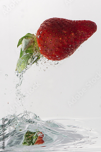 ROMA, ITALY - MARCH 10 2018: .Strawberry in the water.(Photo by Marco Iorio). photo