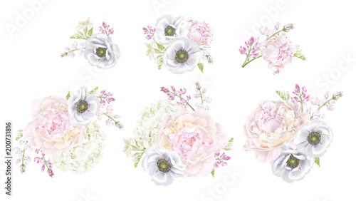 Peony anemone composition