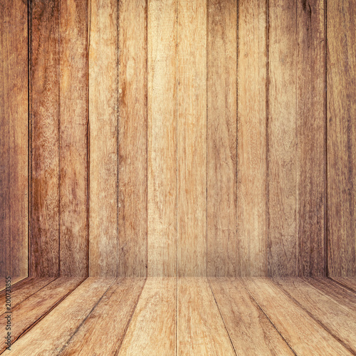 Wood texture background. old wood wall and floor perspective for background.