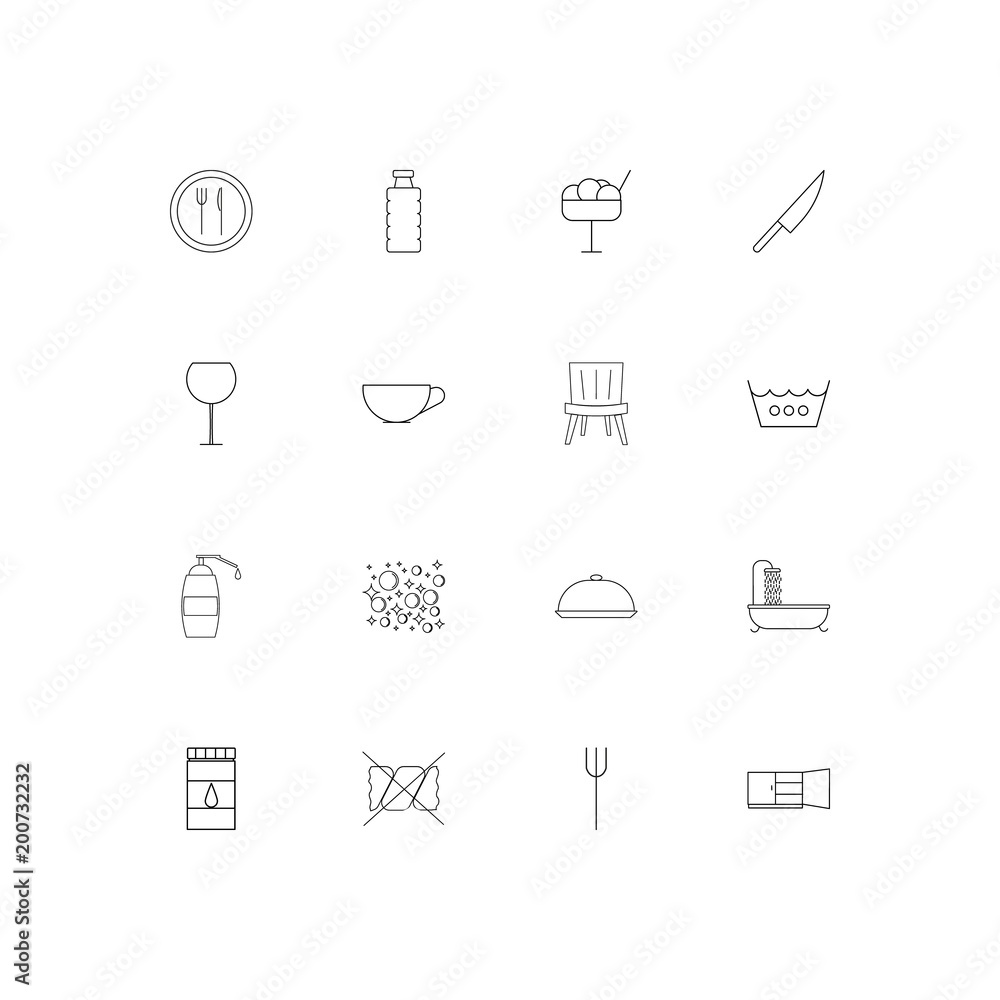 Home Appliances And Equipment simple linear icons set. Outlined vector icons Home Appliances And Equipment simple linear icons set. Outlined vector icons