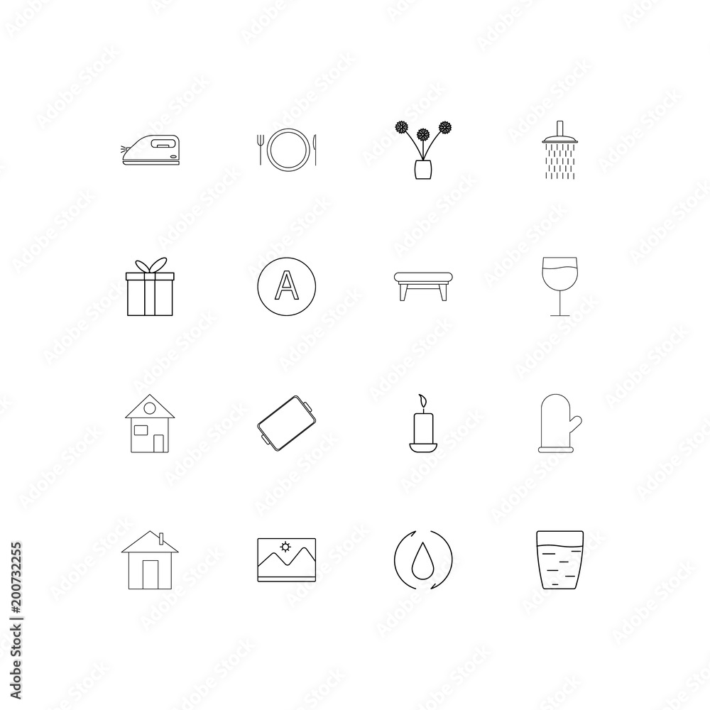 Home Appliances And Equipment simple linear icons set. Outlined vector icons Home Appliances And Equipment simple linear icons set. Outlined vector icons
