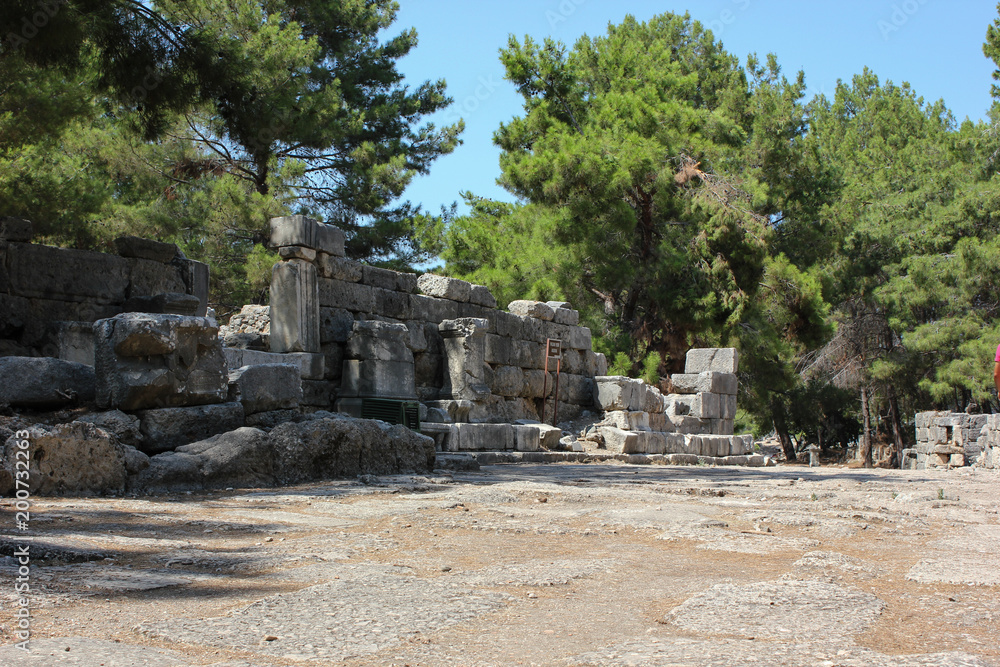Kemer, Antalya - july 14, 2012. The Ancient City of Phaselis Turkey