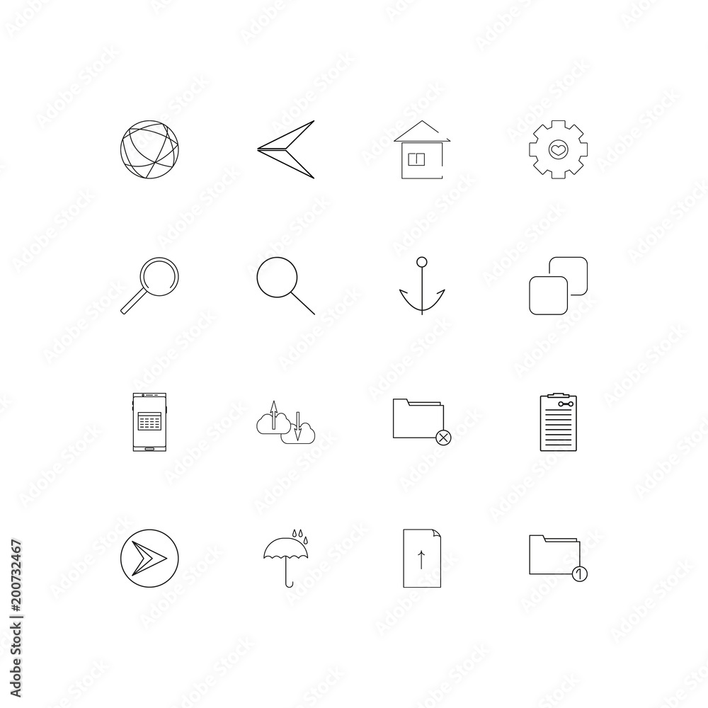 Web And Text simple linear icons set. Outlined vector icons Web And Text simple linear icons set. Outlined vector icons