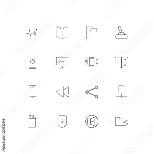 Web And Text simple linear icons set. Outlined vector icons