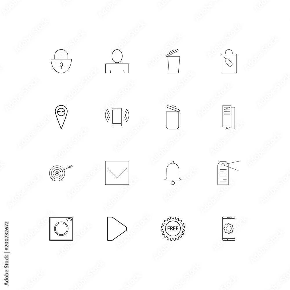 Web And Text simple linear icons set. Outlined vector icons Web And Text simple linear icons set. Outlined vector icons