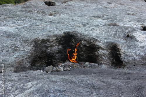 landscapes nature about Fire Mountain Yanartash in Turkey photo