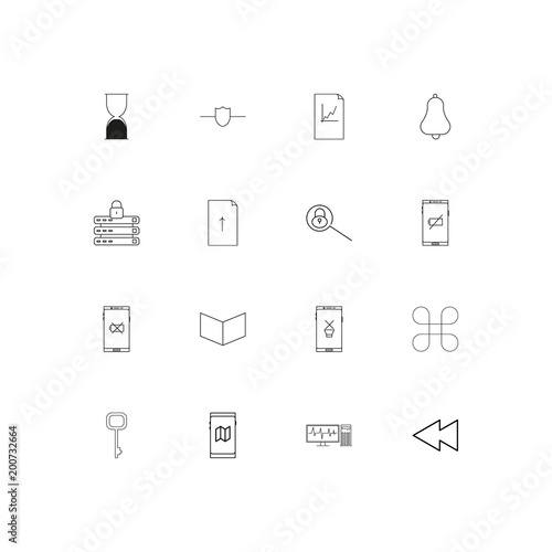 Web And Text simple linear icons set. Outlined vector icons photo