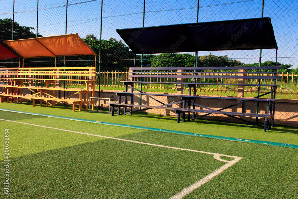 Obraz premium Mae Hia the Public football field is built of taxation in Thailand