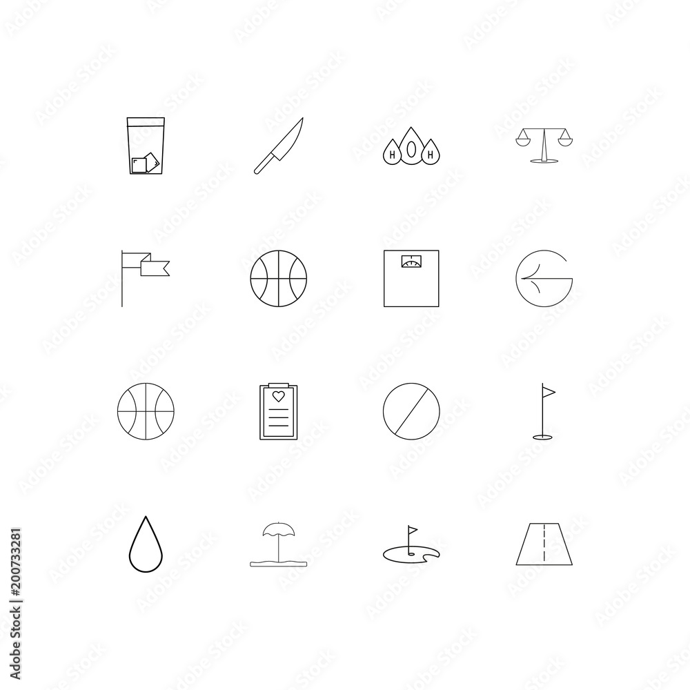Sport Fitness And Recreation simple linear icons set. Outlined vector icons Sport Fitness And Recreation simple linear icons set. Outlined vector icons