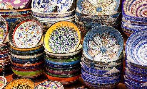 Turkish Ceramics in Grand Bazaar, Istanbul, Turkey