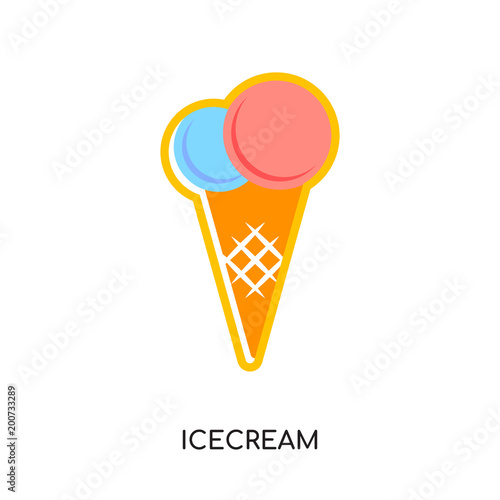 icecream logo isolated on white background for your web, mobile and app design