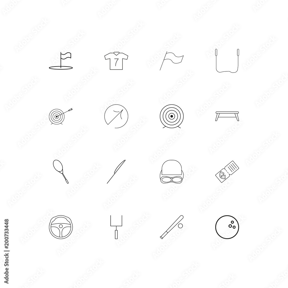 Sport Fitness And Recreation simple linear icons set. Outlined vector icons Sport Fitness And Recreation simple linear icons set. Outlined vector icons