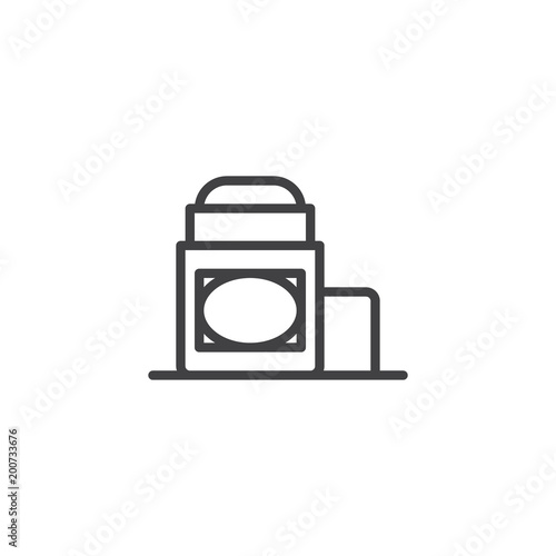 Antiperspirant outline icon. linear style sign for mobile concept and web design. Deodorant simple line vector icon. Symbol, logo illustration. Pixel perfect vector graphics