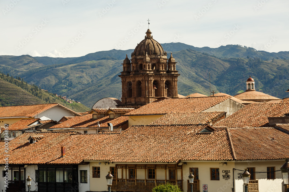 Obraz premium Arequipa, PERU - February 2, 2018 - Center of a town