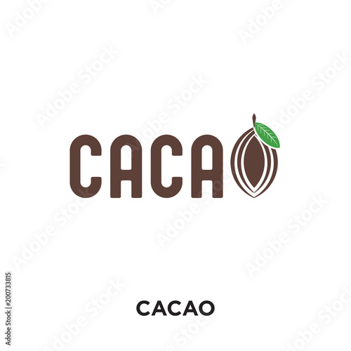logo cacao isolated on white background for your web, mobile and app design