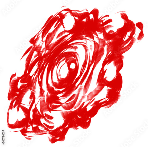 red abstract rose flower watercolor pattern on white background, vector illustration