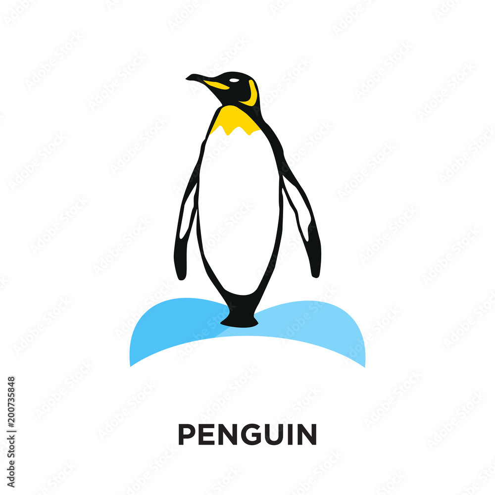 Fototapeta premium penguin logo isolated on white background for your web, mobile and app design