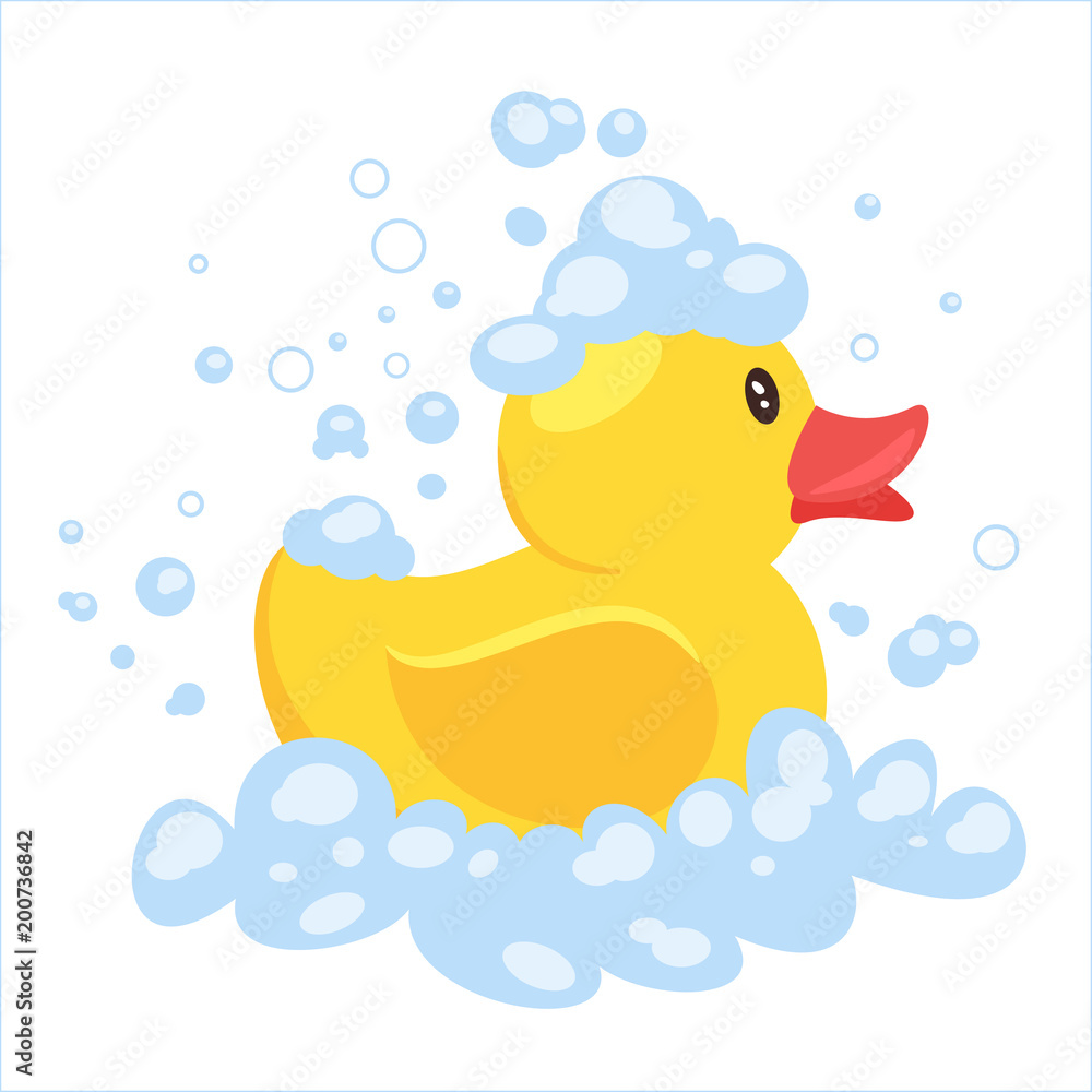 yellow duck in soap foam yellow duck in soap foam
