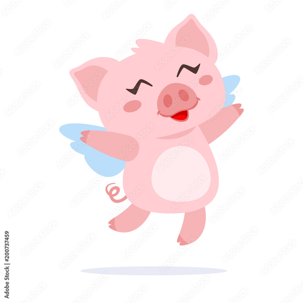 flying pig with wings flying pig with wings