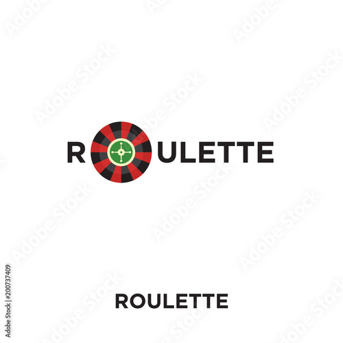 roulette logo isolated on white background for your web, mobile and app design