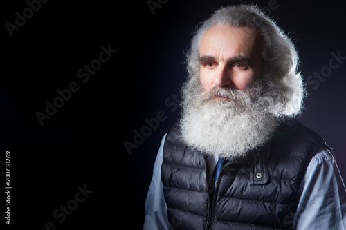 Grandfather with a big bear...