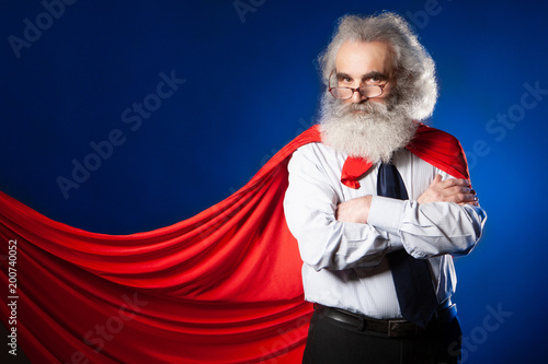 Super hero in the glasses. ...