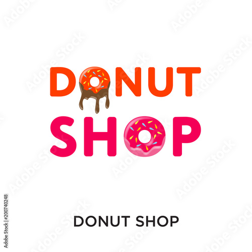 images Donut Shop Background https stock adobe com images donut shop logo isolated on white background for your web mobile and app design 200740248 start checkout 1 content id 200740248