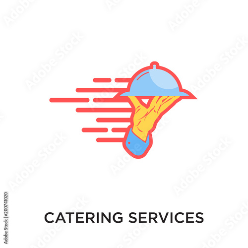 catering services logo isolated on white background for your web, mobile and app design