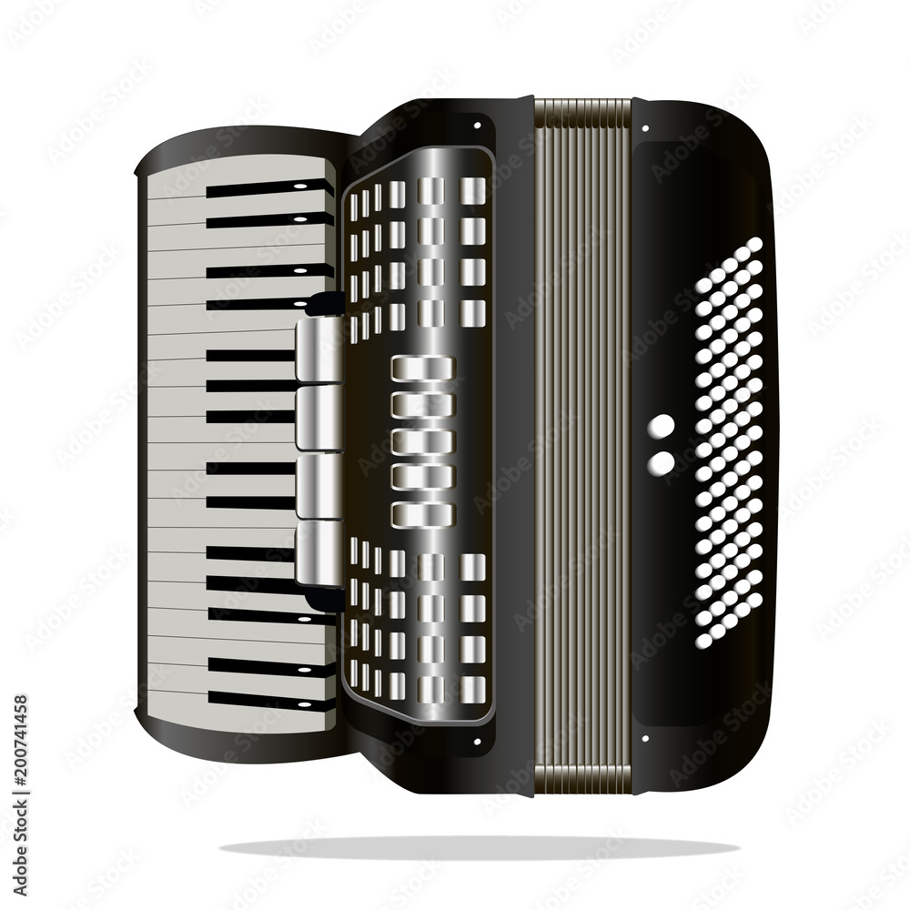 Vector image of a musical instrument accordion. Vector image of a musical instrument accordion.