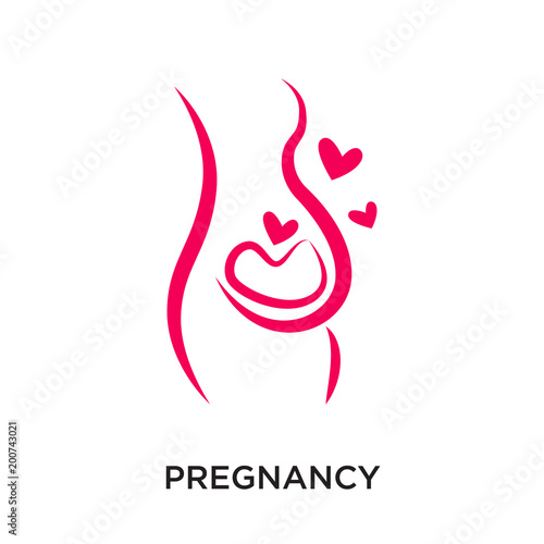 pregnancy logo design isolated on white background for your web, mobile and app design