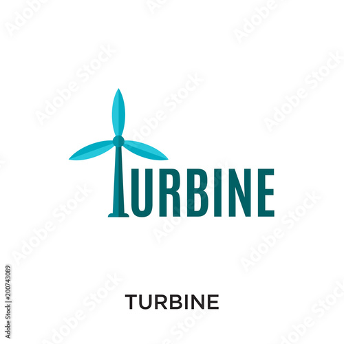 turbine logo isolated on white background for your web, mobile and app design